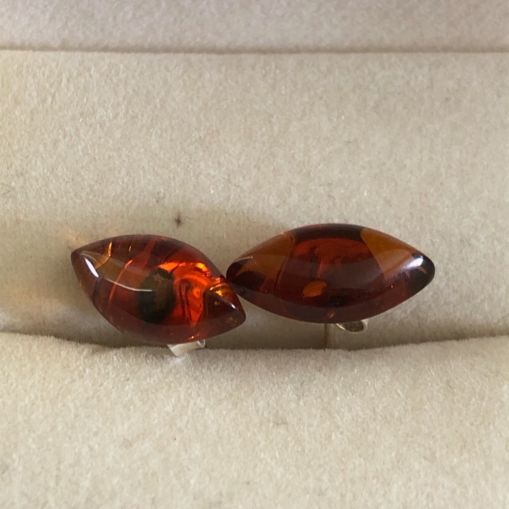 NWOT Marquise-Shaped Amber Earrings